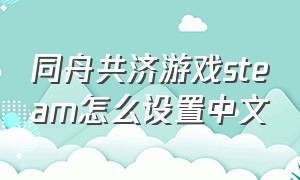 同舟共济游戏steam怎么设置中文