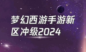 梦幻西游手游新区冲级2024