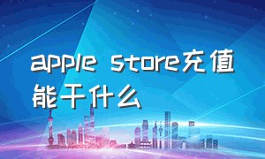 apple store充值能干什么