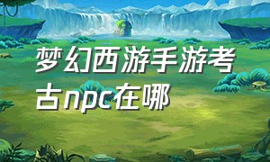 梦幻西游手游考古npc在哪