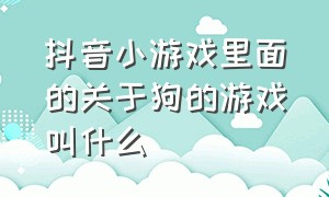 抖音小游戏里面的关于狗的游戏叫什么