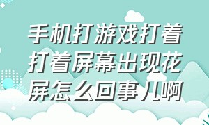 手机打游戏打着打着屏幕出现花屏怎么回事儿啊