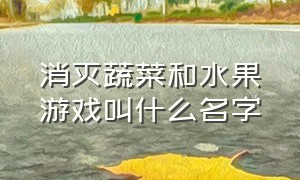 消灭蔬菜和水果游戏叫什么名字