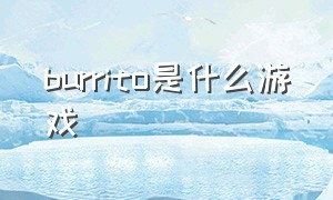 burrito是什么游戏