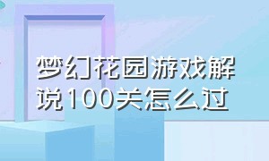 梦幻花园游戏解说100关怎么过