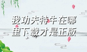 我功夫特牛在哪里下载才是正版