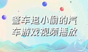 警车追小偷的汽车游戏视频播放