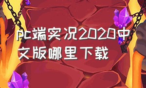 pc端实况2020中文版哪里下载