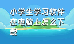 小学生学习软件在电脑上怎么下载