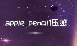apple pencil1压感