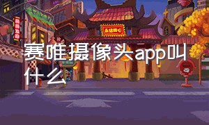 赛唯摄像头app叫什么