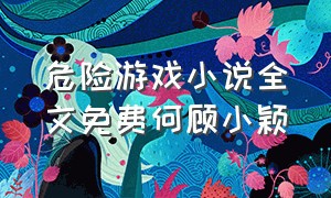 危险游戏小说全文免费何顾小颖
