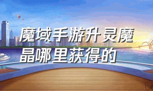 魔域手游升灵魔晶哪里获得的