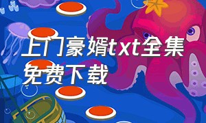 上门豪婿txt全集免费下载