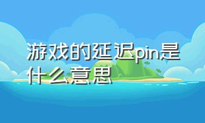 游戏的延迟pin是什么意思