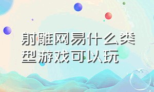 射雕网易什么类型游戏可以玩