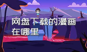 网盘下载的漫画在哪里