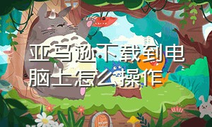 亚马逊下载到电脑上怎么操作