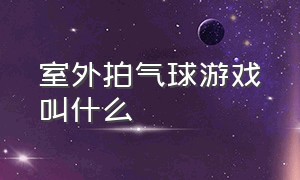 室外拍气球游戏叫什么