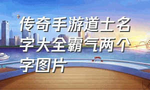 传奇手游道士名字大全霸气两个字图片