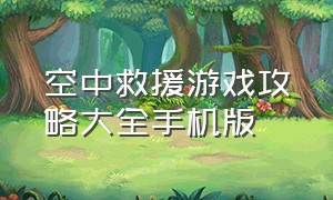 空中救援游戏攻略大全手机版