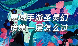 魔域手游圣灵幻境第一层怎么过