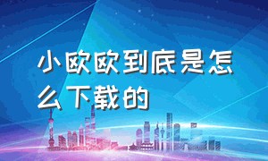 小欧欧到底是怎么下载的