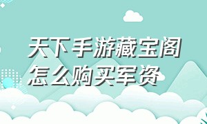 天下手游藏宝阁怎么购买军资