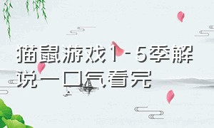 猫鼠游戏1-5季解说一口气看完