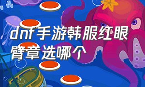 dnf手游韩服红眼臂章选哪个