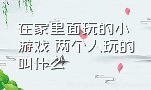 在家里面玩的小游戏 两个人玩的叫什么