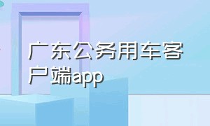 广东公务用车客户端app