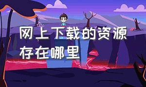 网上下载的资源存在哪里