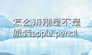 怎么辨别是不是原装apple pencil