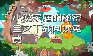 小说家庭的秘密全文下载阅读免费