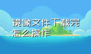 镜像文件下载完怎么操作