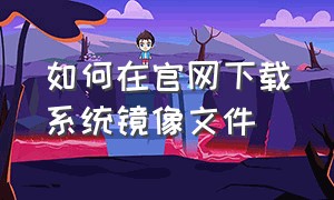 如何在官网下载系统镜像文件