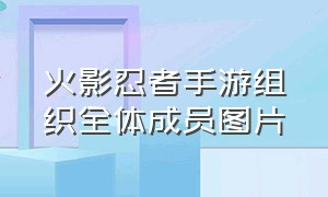 火影忍者手游组织全体成员图片