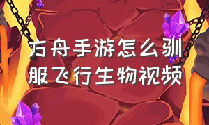 方舟手游怎么驯服飞行生物视频