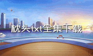 枕头txt全集下载