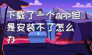 下载了一个app但是安装不了怎么办