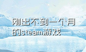 刚出不到一个月的steam游戏