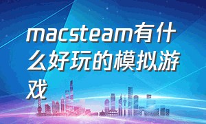 macsteam有什么好玩的模拟游戏