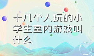 十几个人玩的小学生室内游戏叫什么