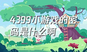 4399小游戏的密码是什么啊