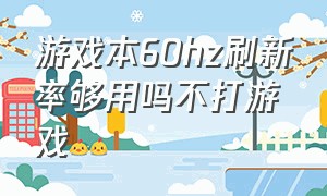 游戏本60hz刷新率够用吗不打游戏