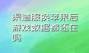 渠道服换苹果后游戏数据都还在吗