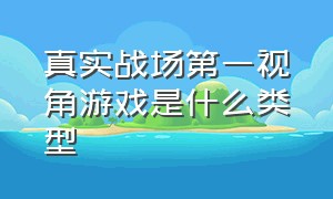 真实战场第一视角游戏是什么类型