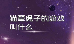 猫牵绳子的游戏叫什么