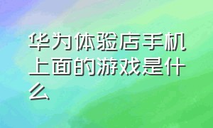 华为体验店手机上面的游戏是什么